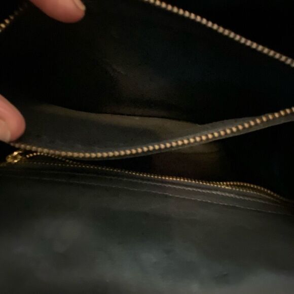 Vintage Coach 9977 Black Manor Bag Top handle crossbody Black Flap USA with copp - Picture 13 of 16